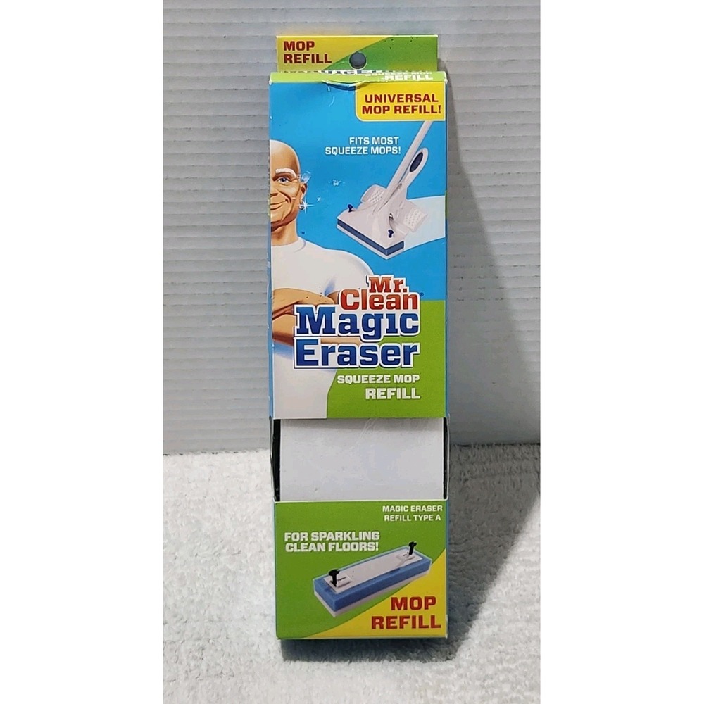 NEW Mr Clean Magic Eraser Universal Mop Refill Type A‎ Fits Most Squeeze Mops